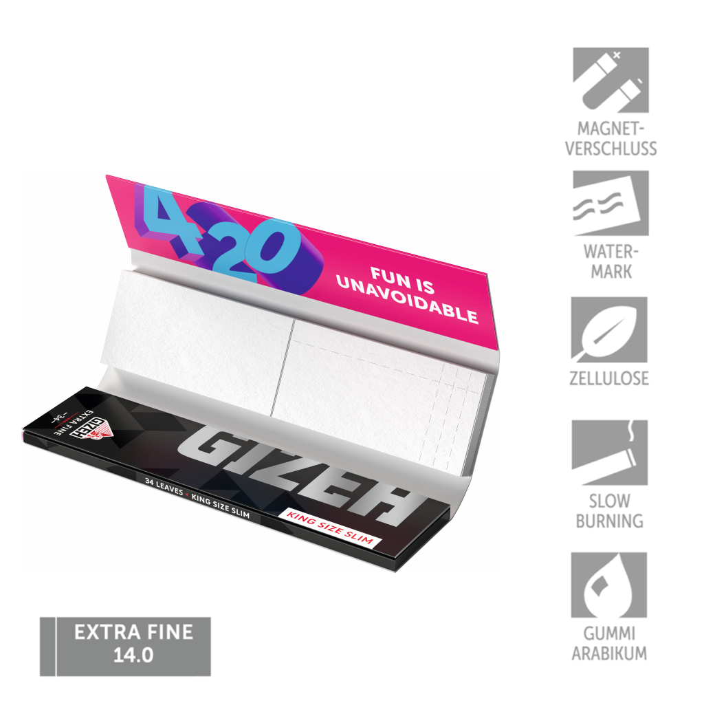 GIZEH “420 Limited Edition” King Size Slim + Tips