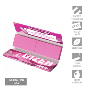 GIZEH ALL PINK King Size Slim + Tips
