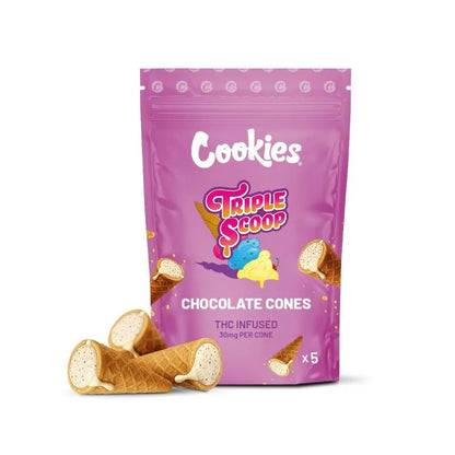 Cookies Chocolate Cones Triple Scoop THC Infused 30MG (x5)