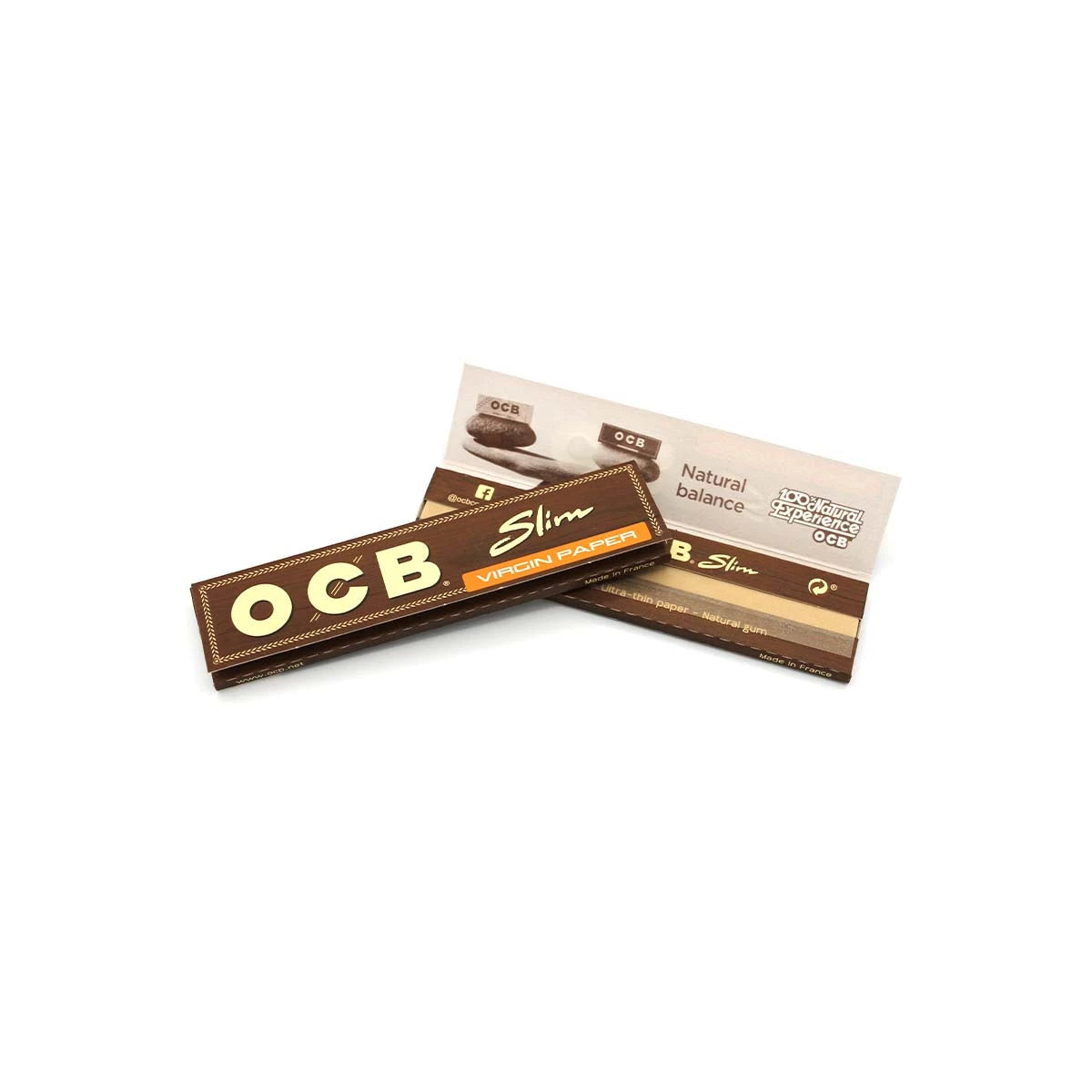 OCB Virgin King Size Slim Papers unbleached