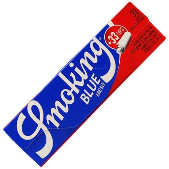 Smoking - Blue - King Size + Tips - Ultra dünn - Zigarettenpapier (33 Blättchen + 33 Tips)