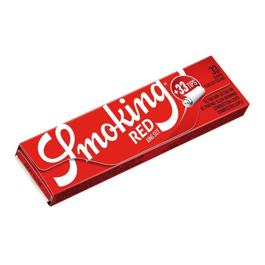 Smoking King Size Red je 33 Blatt + Tips